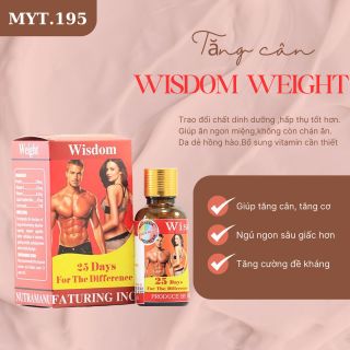 Tăng cân wisdom weight hỗ trợ ăn ngon ngủ ngon hộp 25 viên