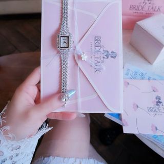 ĐỒNG HỒ NỮ CHÍNH HÃNG BRIDETALK MẶT VUÔNG ĐÍNH PHA LÊ FULLBOXTEM