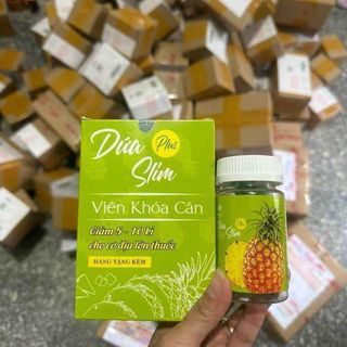 Giảm cân Dứa Slim Plus hộp 30 viên + khoá cân
