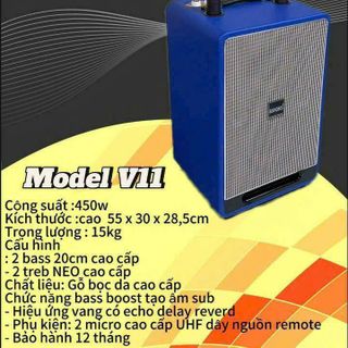Loa hát karaoke soundbox V11 - 2 micro