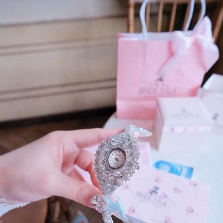 ĐỒNG HỒ NỮ CHÍNH HÃNG BRIDE TALK ĐÍNH PHA LÊ CHIẾC LÁ FULLBOX