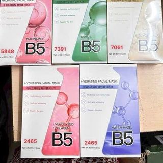 Hộp 10 Miếng Mặt Nạ B5 Hydrating Faceial Mask (5 Màu)