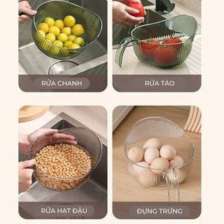 Rổ Vo Gạo Bằng Nhựa Có Tay Cầm (Thùng 68 Cái)