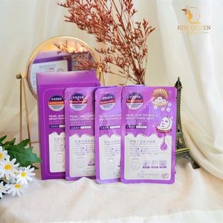 Hộp 20 Miếng Mặt Nạ Pearl Light Perception Tím Maycreate Dưỡng Trắng