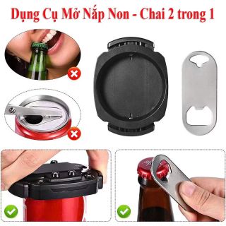 Dụng cụ mở nắp chai bia non bia đa năng 2 trong 1 nhanh gọn tiện dụng ( loại 1 có gioăng )