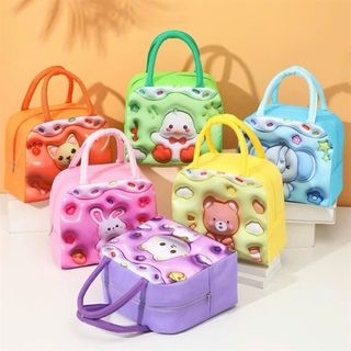 Túi Đựng Hộp Cơm Giữ Nhiệt Văn Phòng, Chống Thấm Nước, Bảo Quản Thực Phẩm Tiện Dụng ( hoạt tiết hoạt hình 3D )