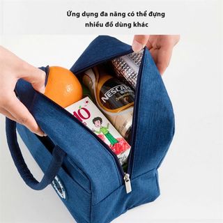 Túi Đựng Hộp Cơm Giữ Nhiệt Văn Phòng Chống Thấm Nước, Bảo Quản Thực Phẩm Tiện Dụng ( Màu trơn )