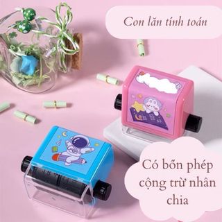 Con Lăn Toán Học Máy In Thông Minh Tạo Phép Tính Cộng, Trừ, Nhân, Chia Tiên Dụng Cho Bé Học Toán [TẶNG KÈM MỰC IN]