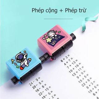 Con Lăn Toán Học Máy In Thông Minh Tạo Phép Tính Cộng, Trừ, Nhân, Chia Tiên Dụng Cho Bé Học Toán [TẶNG KÈM MỰC IN]