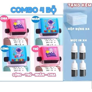 Con Lăn Toán Học Máy In Thông Minh Tạo Phép Tính Cộng, Trừ, Nhân, Chia Tiên Dụng Cho Bé Học Toán [TẶNG KÈM MỰC IN]