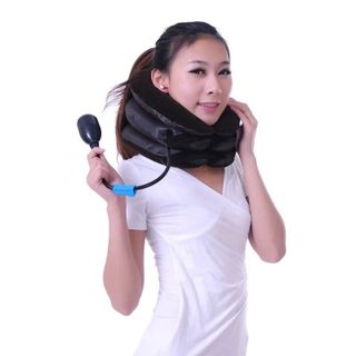 Gối hơi 3 tầng kéo giãn đốt sống cổ, giảm đau mỏi cổ vai gây