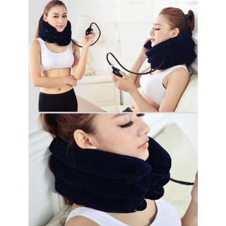 Gối hơi 3 tầng kéo giãn đốt sống cổ, giảm đau mỏi cổ vai gây