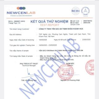 Combo 5 hũ Yến sào trẻ e 39% yến