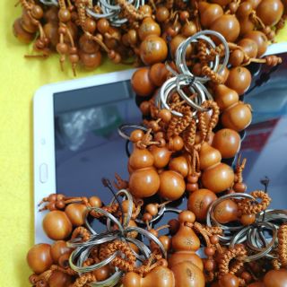 Móc khóa gỗ hồ lô ngẫu mới
