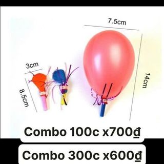 Bong bóng nhiều màu giá rẻ có cây kèn thổi