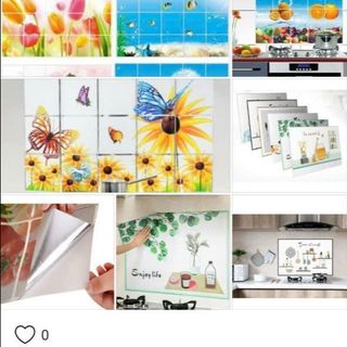Miếng dán cách nhiệt nhà bếp chống dầu mỡ 50x70cm có keo dán