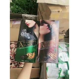 Dầu Gội Phủ Bạc Sin hair - tóc đen, tóc nâu đều màu tự nhiên 500ml