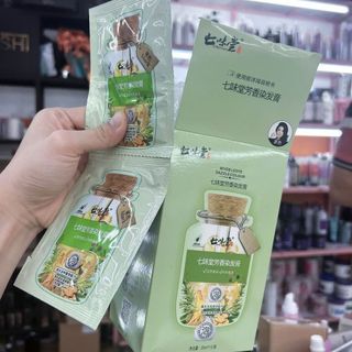 Hộp 10 Gói Dầu Gội nhuộm màu tóc phủBạc Thảo dược Qiweitang - (30ml x 10 gói)