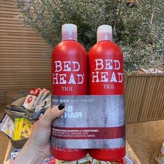 Cặp Dầu Gội Xả Tigi Bed Head Đỏ Rehab For Hair Cho Tóc Hư Tổn