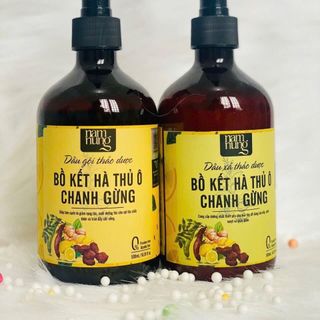 Cặp Dầu gội & xả bồ kết hà thủ ô chanh gừng NAM NUNG