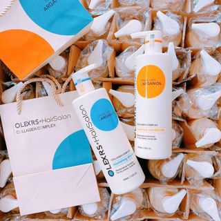 Cặp Dầu Gội Xả Olexrs Argan oil Collagen Hair Salon- 500mlx2