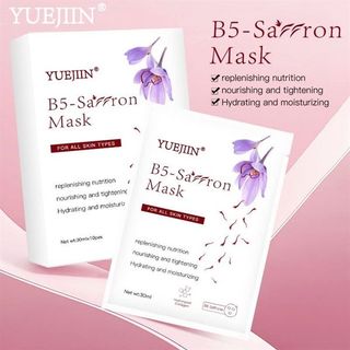 Hộp 10 Miếng Mặt Nạ B5 Yuejiin Saffron Nhụy Hoa Nghệ Tây