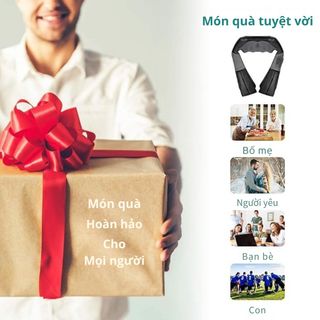 Máy mát xa cổ vai gáy với nhiệt xoa bóp sâu 3D giúp giảm đau vai, chân, cơ thể - Massage