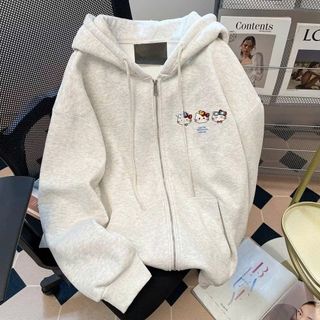 Áo khoác nữ vải nỉ 3 con mèo Cute Cat