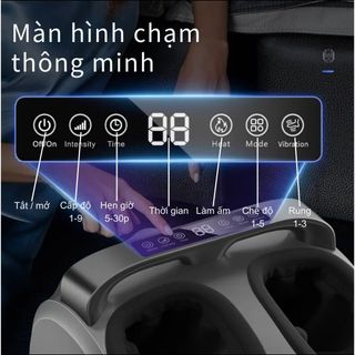 Máy massage chân 6D với chức năng bấm huyệt, nén khí, rung, sưởi ấm chân thư giãn và cải thiện đau nhức