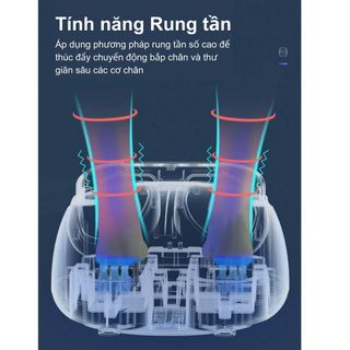 Máy massage chân 6D với chức năng bấm huyệt, nén khí, rung, sưởi ấm chân thư giãn và cải thiện đau nhức