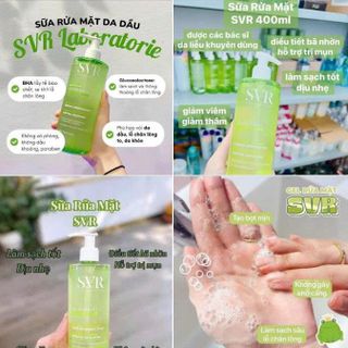 Gel Rửa Mặt SVR 400ml xanh lá (Có xuất Vat)