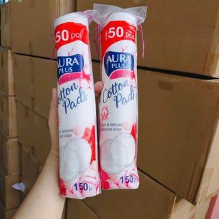 Bông tẩy Trang AURA PLUS BEAUTY - 150 miếng