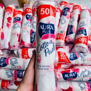 Bông tẩy Trang AURA PLUS BEAUTY - 150 miếng