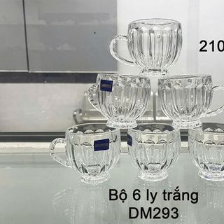 BỘ 6 LY THUY TINH CÓ QUAI DIAMONDS DM293