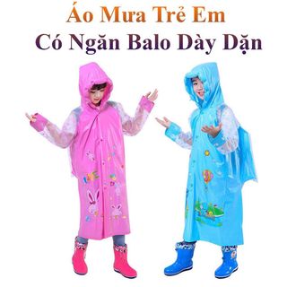 ÁO MƯA TRẺ EM CÓ NGĂN ĐỂ BALO
