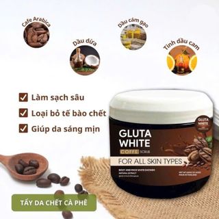 Tẩy Da Chết GLUTA WHITE Coffee Body Polish Cà Phê - Hộp 600gram.