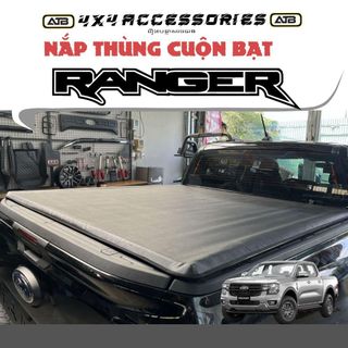 Nắp Thùng Cuộn Bạt Xe Bán Tải Ford Ranger Cao Cấp, Phụ Kiện Bảo Vệ Thùng Xe Chống Nước Chống Bụi, Dễ Lắp Đặt