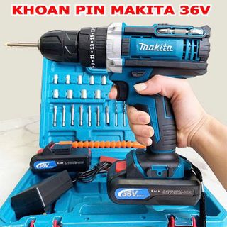 MÁY KHOAN PIN 36V MATIKA 13 LY KÈM PHỤ KIỆN