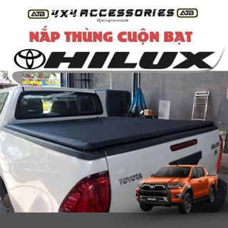 Nắp Thùng Cuộn Bạt Xe Bán Tải Toyota Hillux Cao Cấp, Phụ Kiện Bảo Vệ Thùng Xe Chống Nước Chống Bụi, Dễ Lắp Đặt
