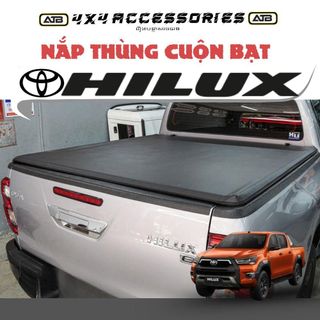 Nắp Thùng Cuộn Bạt Xe Bán Tải Toyota Hillux Cao Cấp, Phụ Kiện Bảo Vệ Thùng Xe Chống Nước Chống Bụi, Dễ Lắp Đặt
