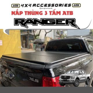 Phụ Kiện Nắp Thùng Gập 3 Tấm Cho Xe Bán Tải Ford Ranger 2022–2025 Bảo Vệ Thùng Xe, Thẩm Mỹ, Tiện Lợi Khi Sử Dụng