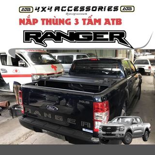 Phụ Kiện Nắp Thùng Gập 3 Tấm Cho Xe Bán Tải Ford Ranger 2022–2025 Bảo Vệ Thùng Xe, Thẩm Mỹ, Tiện Lợi Khi Sử Dụng