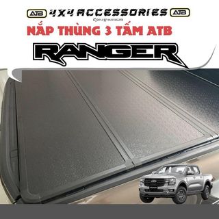 Phụ Kiện Nắp Thùng Gập 3 Tấm Cho Xe Bán Tải Ford Ranger 2022–2025 Bảo Vệ Thùng Xe, Thẩm Mỹ, Tiện Lợi Khi Sử Dụng