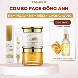 Combo Face collagen x3 đông anh loại 4 món có thẻ cào