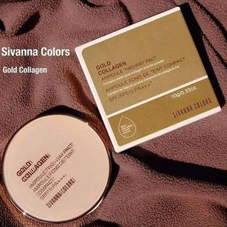 Phấn phủ Siêu mịn Sivanna Colors Gold Collagen