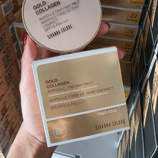 Phấn phủ Siêu mịn Sivanna Colors Gold Collagen
