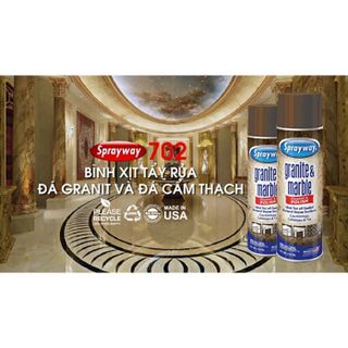 Chai xịt tẩy rửa đá granit và đá cẩm thạch Sprayway 702