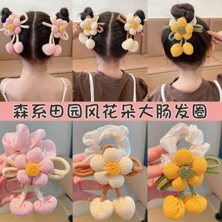 CỘT TÓC VẢI DỆT BÔNG HOA