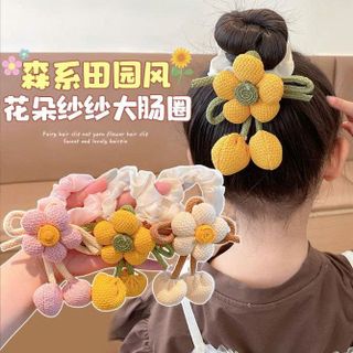 CỘT TÓC VẢI DỆT BÔNG HOA