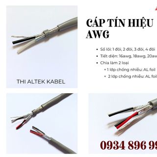 Cáp Tín Hiệu Vặn Xoắn AWG – 16AWG, 18AWG, 20AWG, 22AWG
